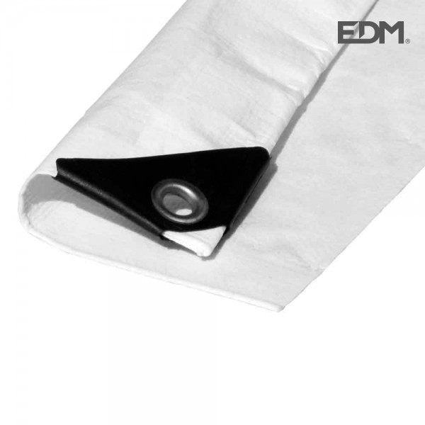 Toldo polietileno de doble cara color blanco, densidad 90 g / m², 5 x 8 m
