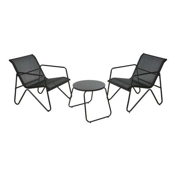 Conjunto jardín 3 piezas metal antracita