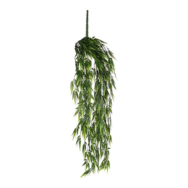 Maceta colgante de bambú verde, ø15 x 80 cm